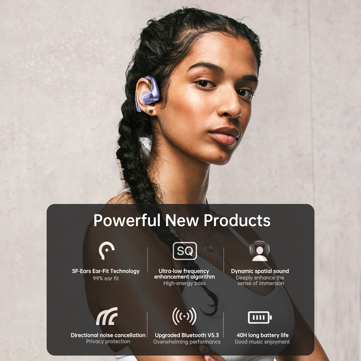 Auricolari sportivi a conduzione aerea AWEI T93 AI OWS