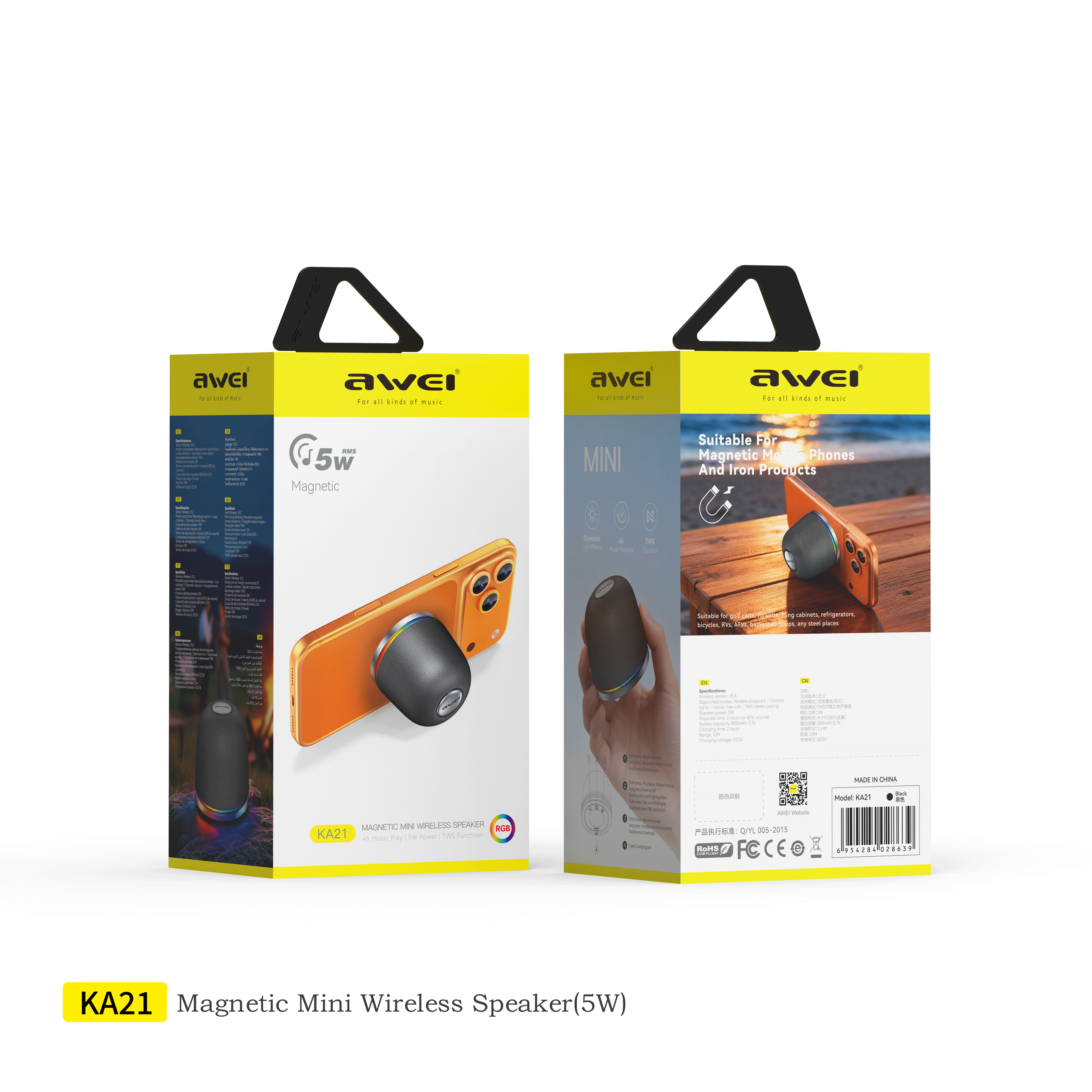 Awei KA21 Mini Magnetic Ultra-Compact Speaker