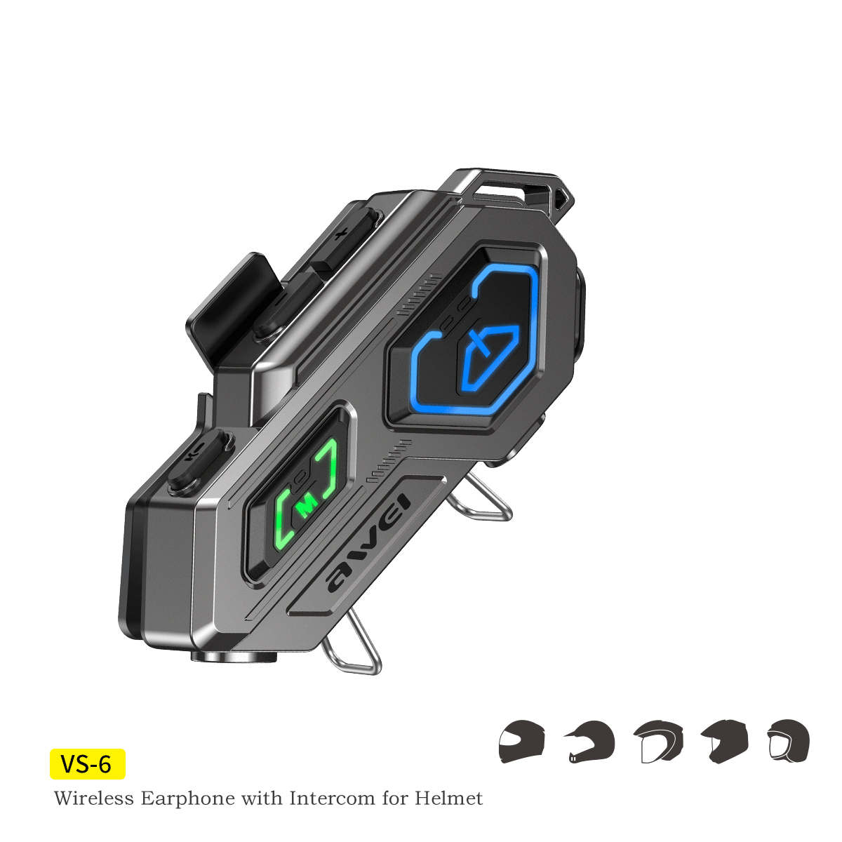 Awei VS-6 Functionality Wireless Earphone for Helmet