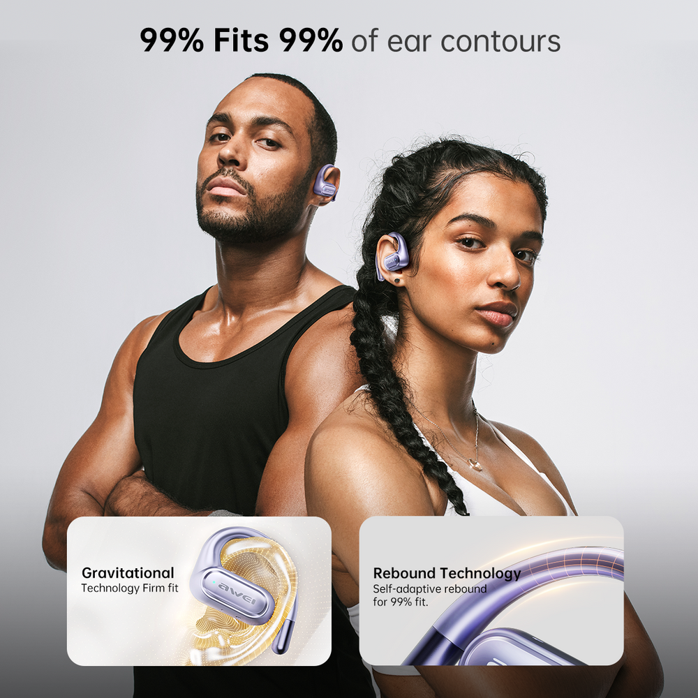AWEI T93 Earbuds  (AI,OWS,Air Conduction,Sports)