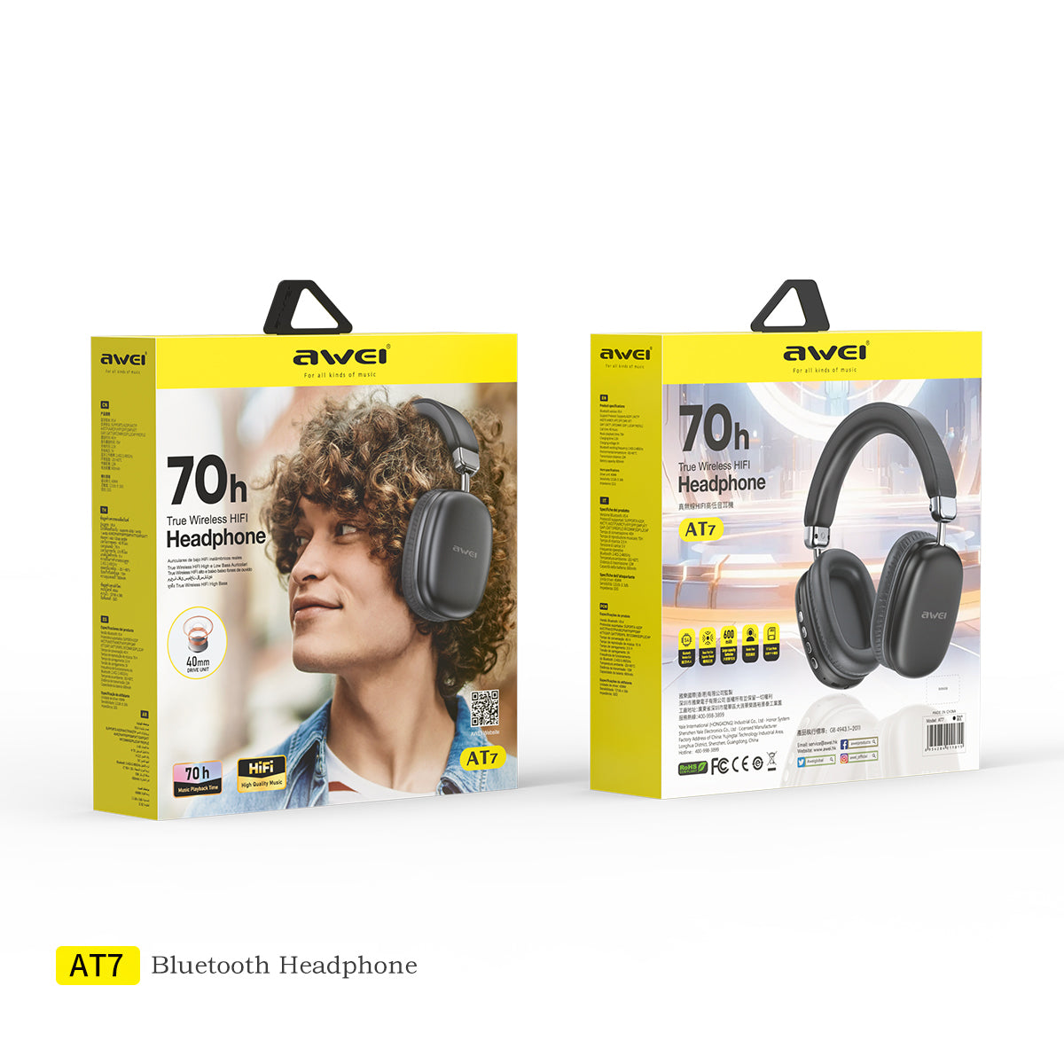 AWEI AT7 Bluetooth Hi-fi Stereo Headset